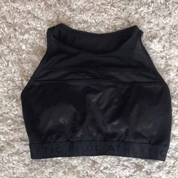 Pilot Athletic Aviatrix Mesh Back Sports Bra Top - Picture 3 of 7